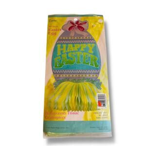 Vintage Eureka 10" Honeycomb Easter Decor Egg Retro